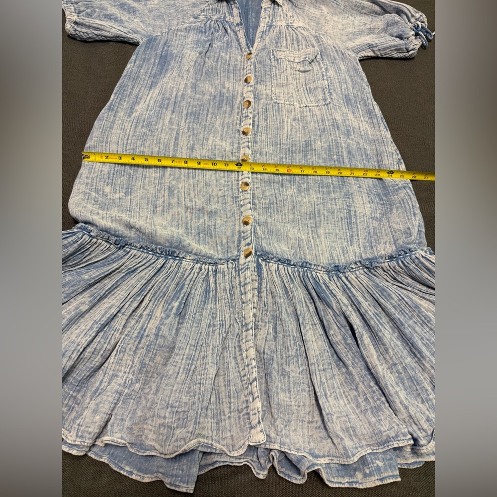 Free People Maya Midi Shirtdress size S - Picture 7 of 16